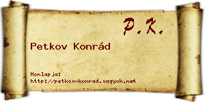 Petkov Konrád névjegykártya